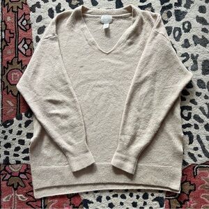 H&M Beige V-Neck Sweater